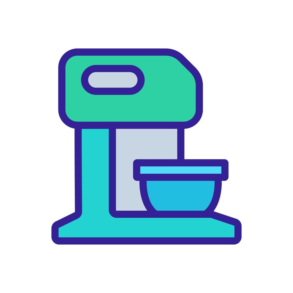 stationary mixer with wide bowl icon vector outline illustration