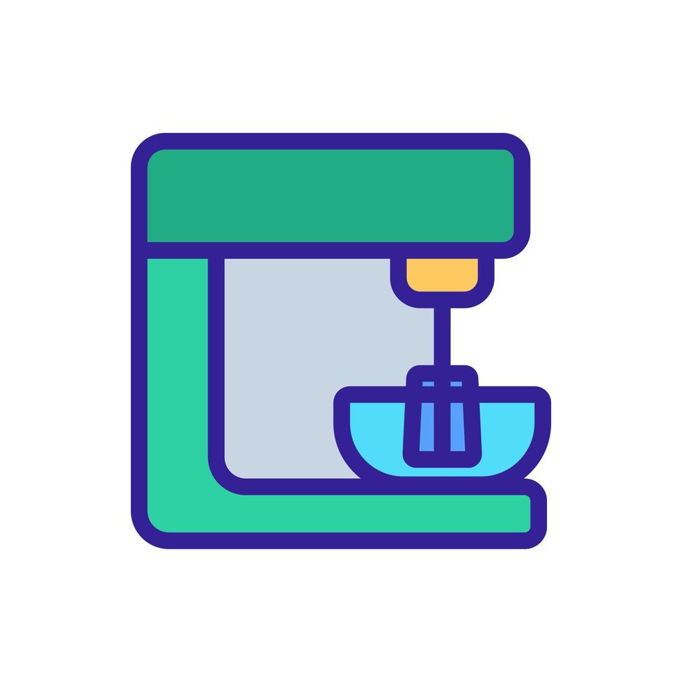 planetary mixer with small bowl icon vector outline illustration