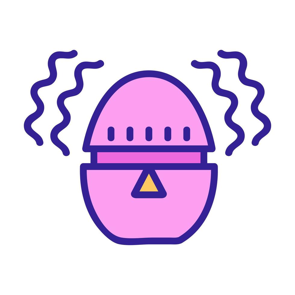 egg alert icon vector outline illustration