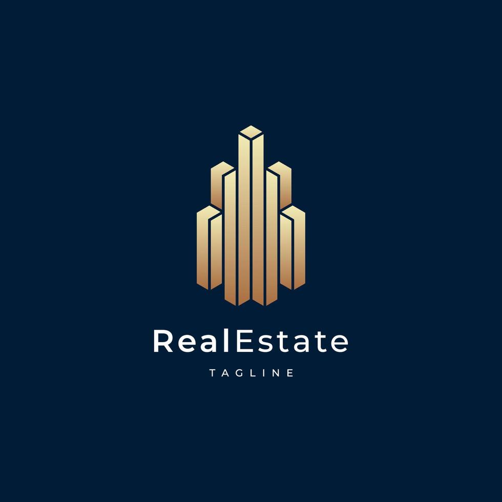 Building logo design. real estate, architecture, construction vector