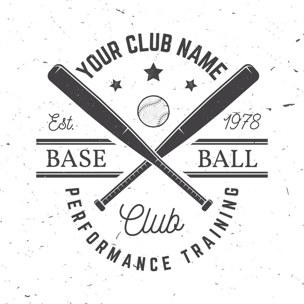 Baseball club badge. Vector illustration. Concept for shirt or logo, print, stamp or tee.