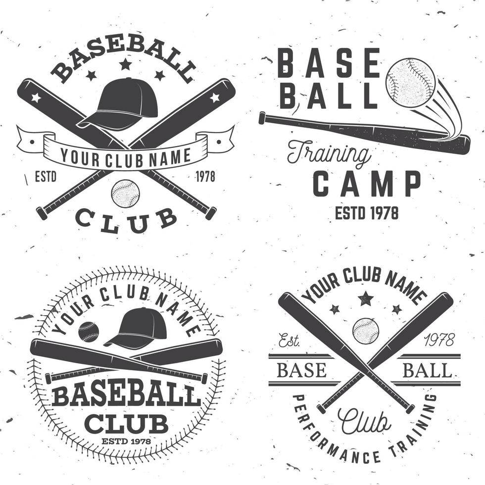 insignia del club de béisbol. ilustración vectorial concepto de camiseta o logotipo, estampado, sello o camiseta. vector