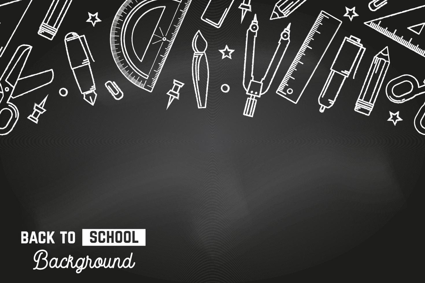 Seamless pattern with school supplies stationery equipment. Back to School background. vector