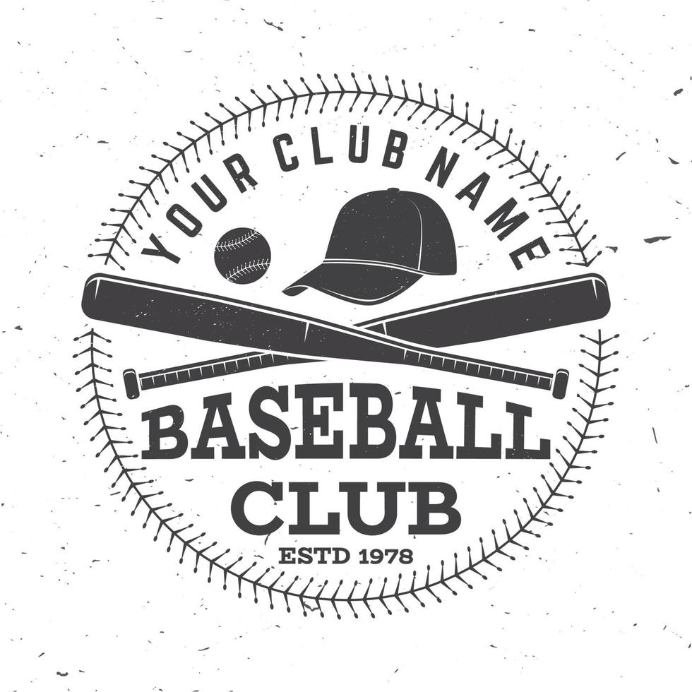 Baseball club badge. Vector illustration. Concept for shirt or logo, print, stamp or tee.