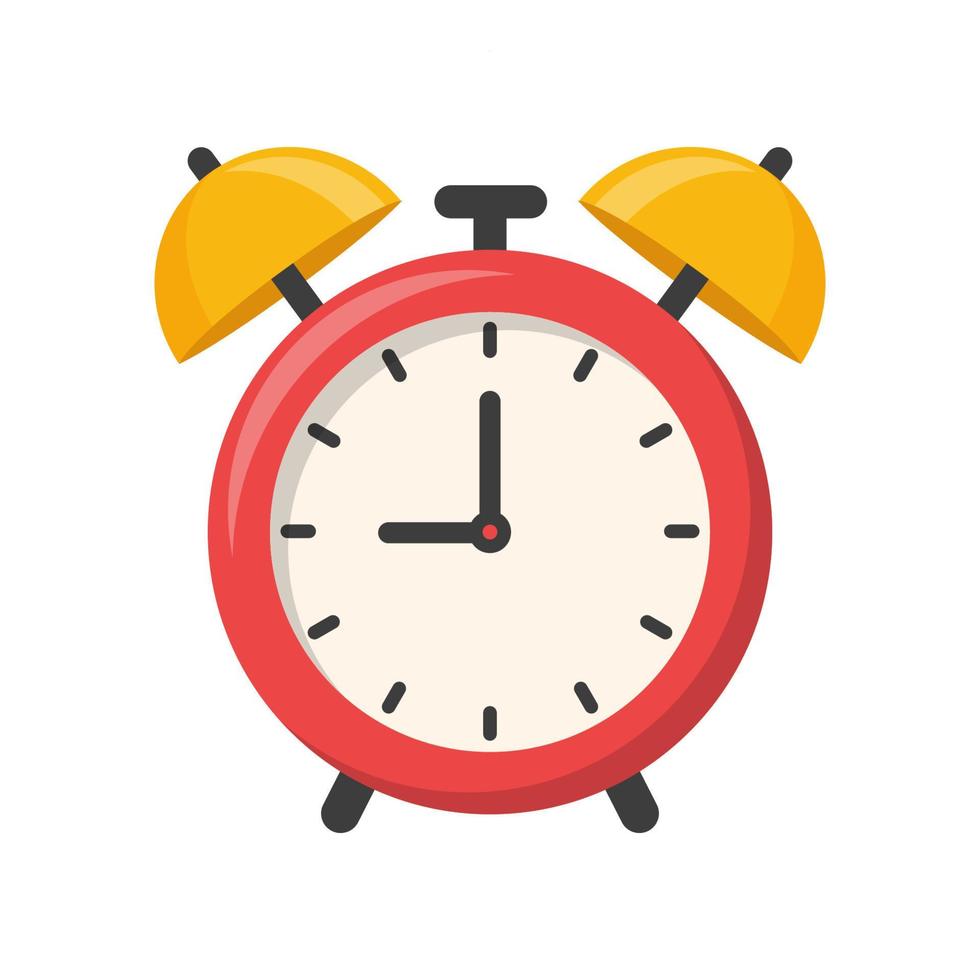 Alarm clock icon vector isolated on white background