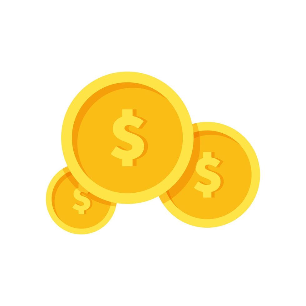 Money coin vector icon isolated