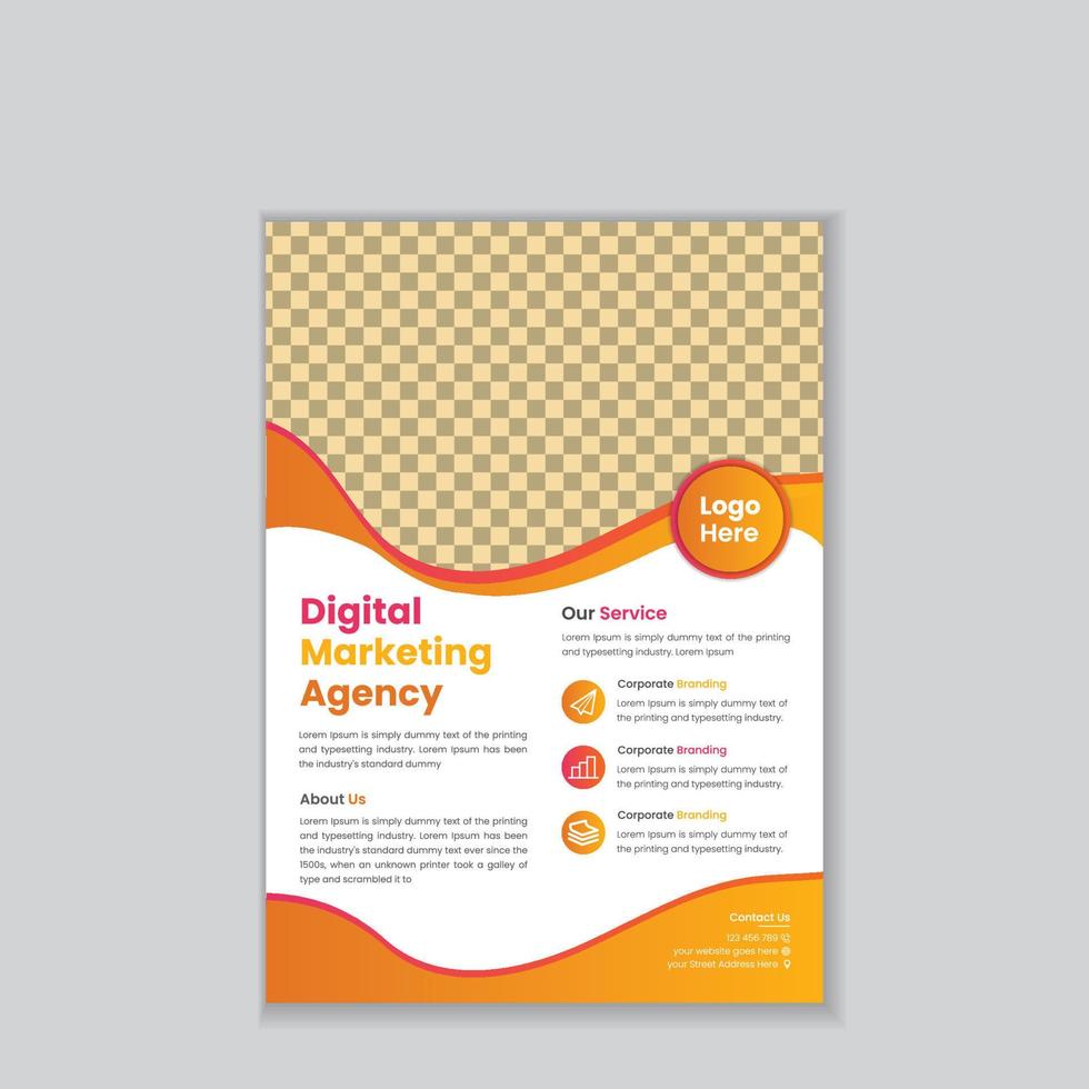 Corporate Flyer Template Design For Multipurpose Business vector