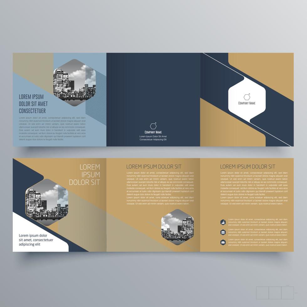 Tri-fold brochure template Minimalistic geometric design for corporate ...