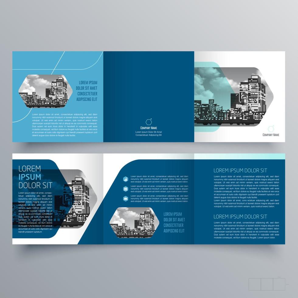 Tri-fold brochure template Minimalistic geometric design for corporate and business. Creative concept brochure vector template.