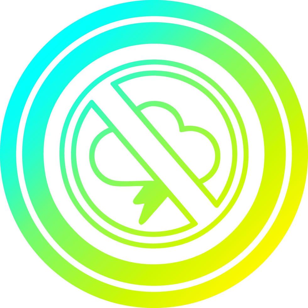 no storms circular in cold gradient spectrum vector
