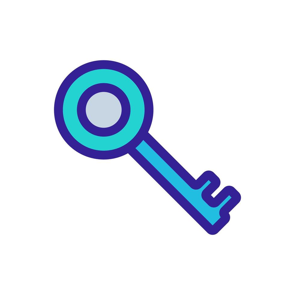 key icon vector. Isolated contour symbol illustration vector