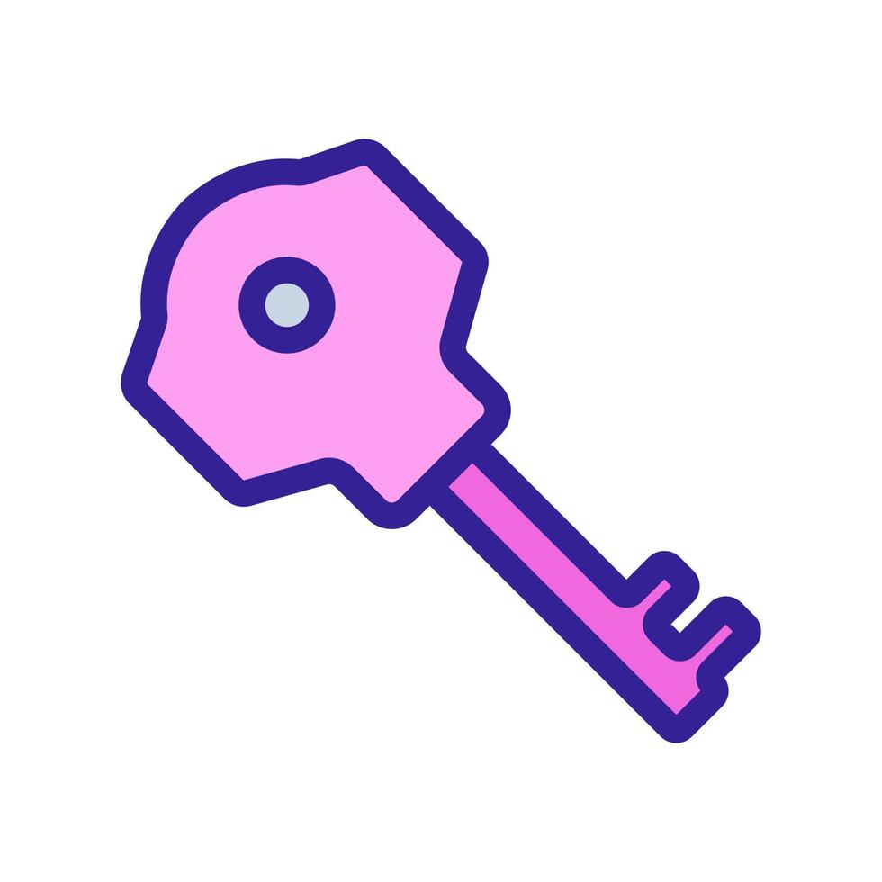 key icon vector. Isolated contour symbol illustration vector