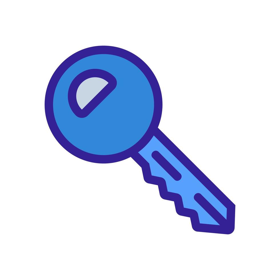 key icon vector. Isolated contour symbol illustration vector