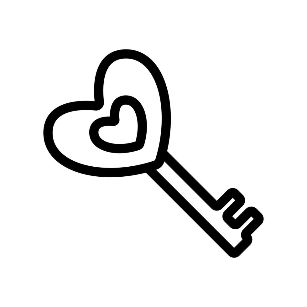 key icon vector. Isolated contour symbol illustration vector