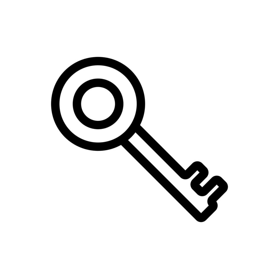 key icon vector. Isolated contour symbol illustration vector
