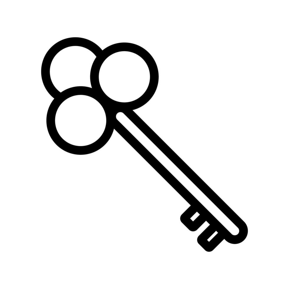 key icon vector. Isolated contour symbol illustration vector