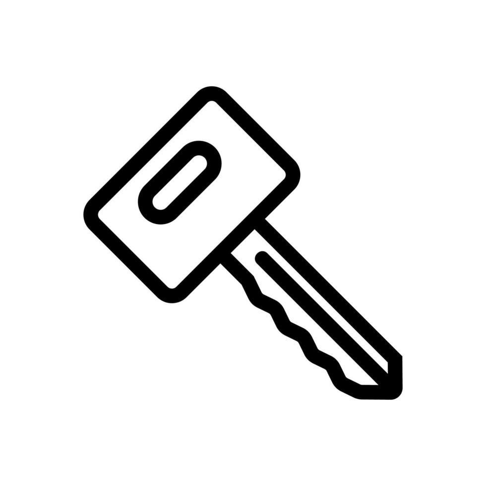key icon vector. Isolated contour symbol illustration vector