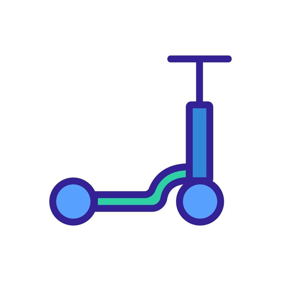 kick scooter for ride icon vector outline illustration