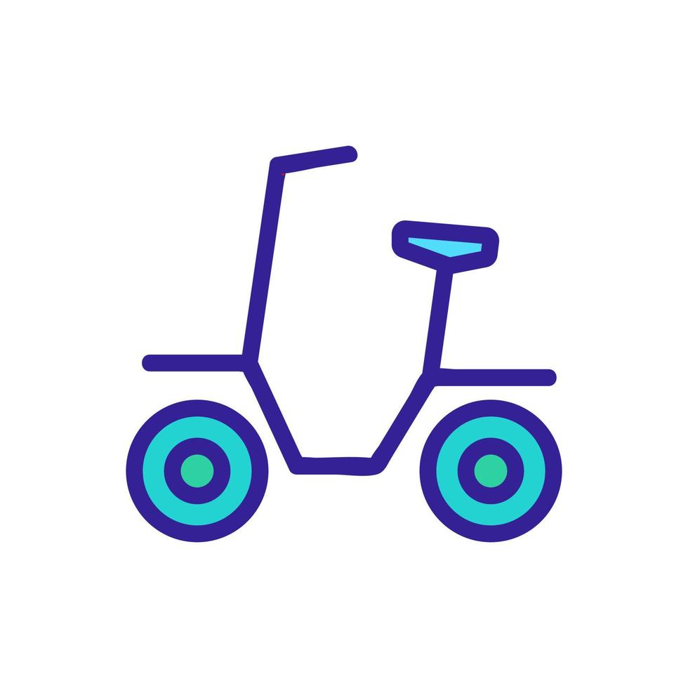 kick scooter with seat icon vector outline illustration