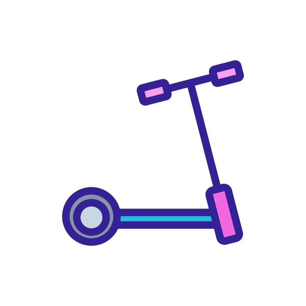 kick scooter vehicle icon vector outline illustration