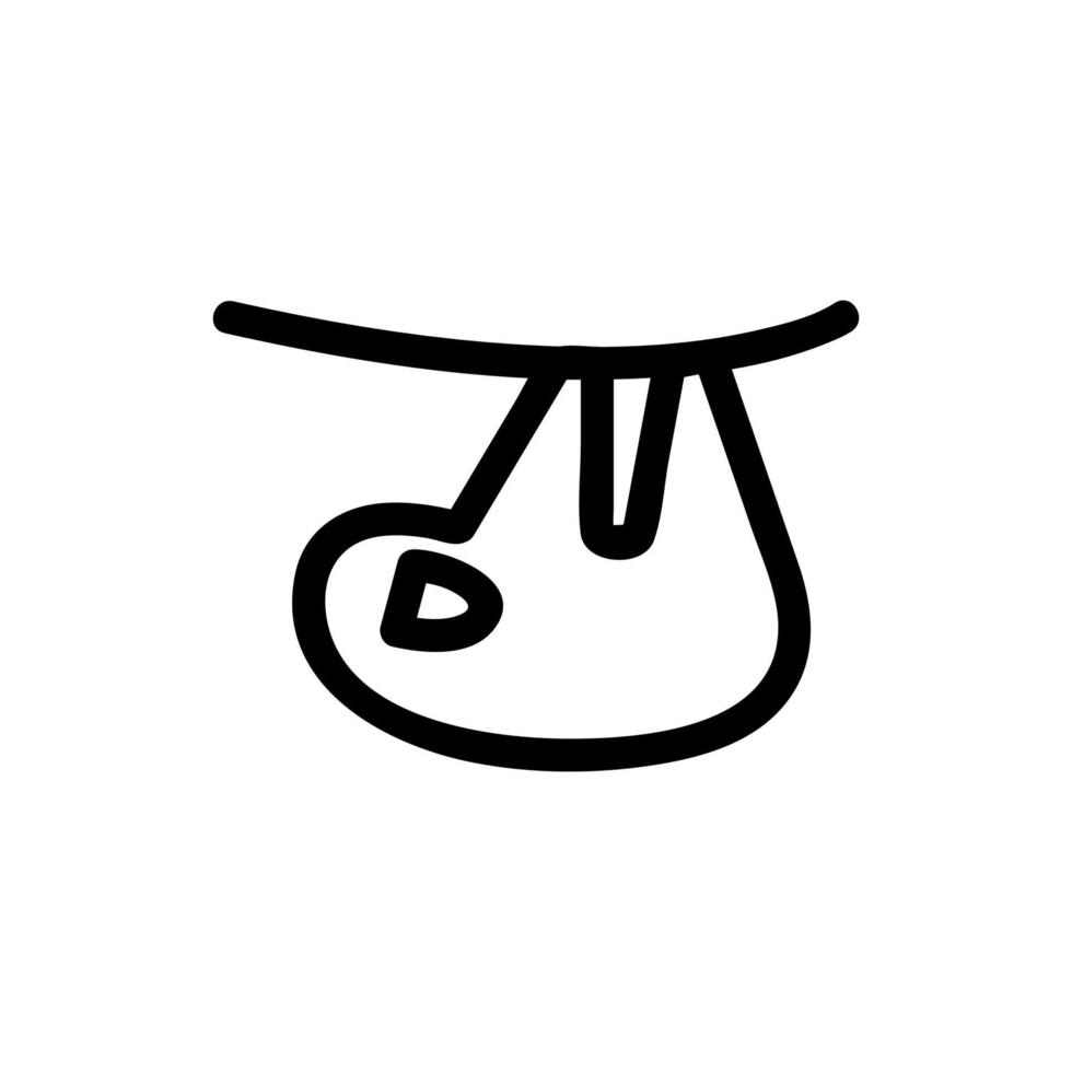 vector de icono de perezoso de la selva. ilustración de símbolo de contorno aislado