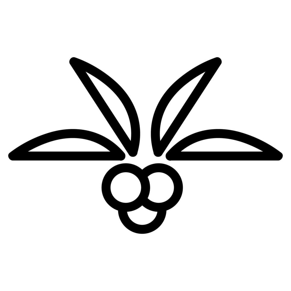 Jungle coconut icon vector. Isolated contour symbol illustration vector