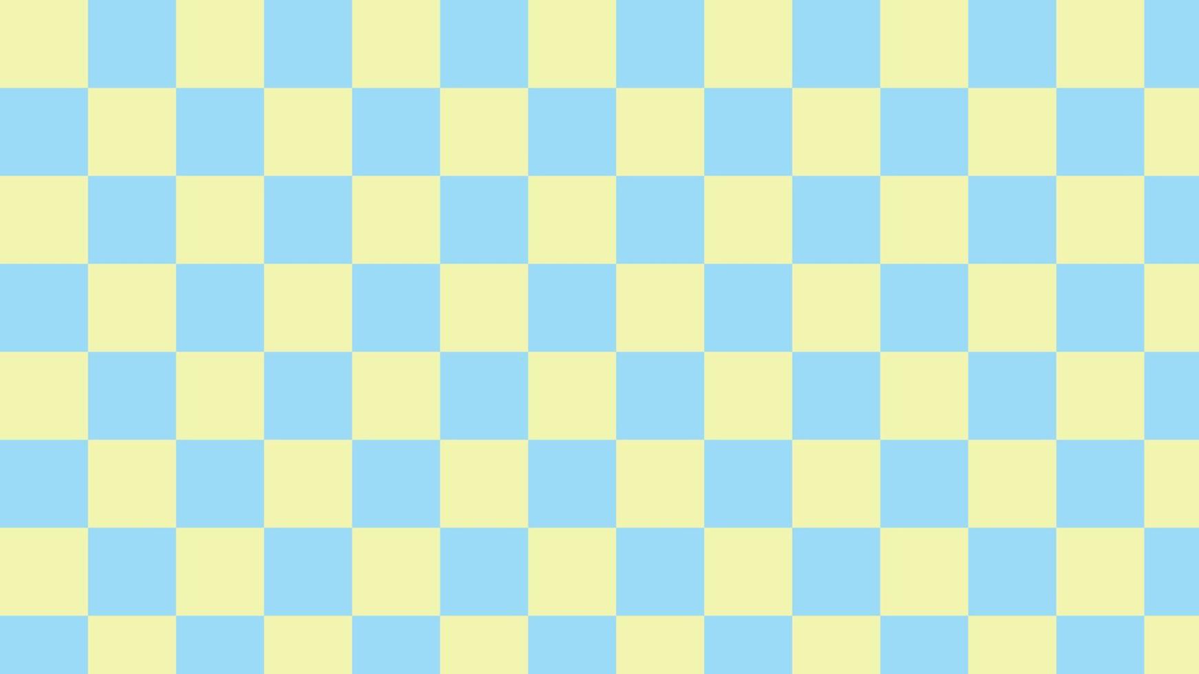 cute pastel blue and yellow checkers, gingham, plaid, aesthetic checkerboard wallpaper illustration, perfect for wallpaper, backdrop, postcard, background for your design vector