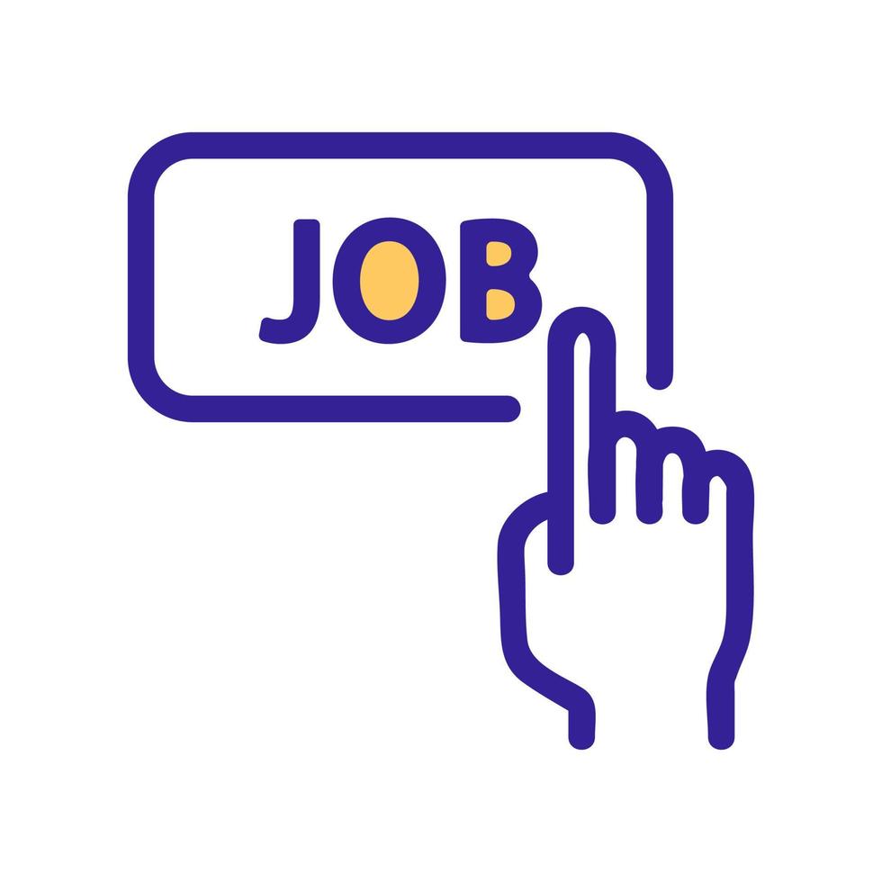 Work hand icon vector. Isolated contour symbol illustration vector