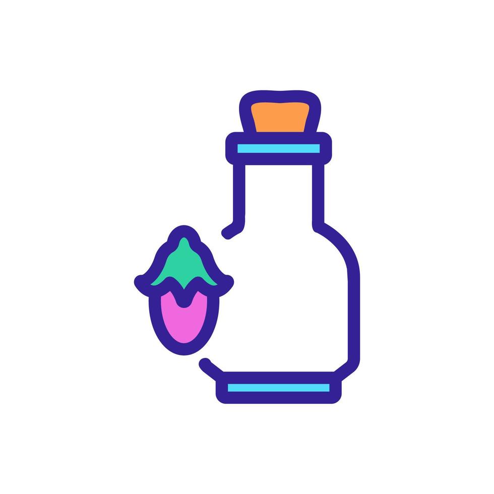 ilustración de contorno de vector de icono de matraz de elixir de jojoba