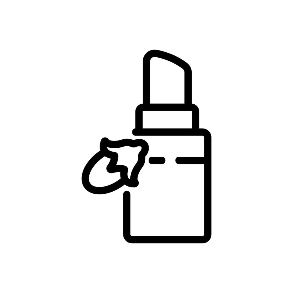 jojoba lipstick cosmetic icon vector outline illustration