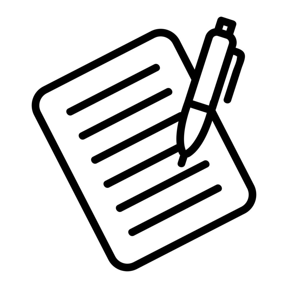 Paper documents icon vector. Isolated contour symbol illustration vector