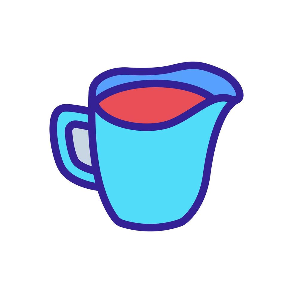 vaso medidor de jugo de tomate icono vector ilustración de contorno