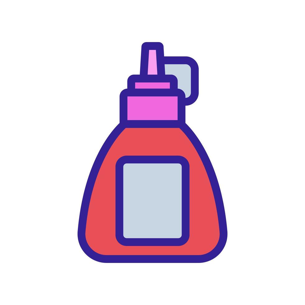 ketchup in jar with special lid icon vector outline illustration