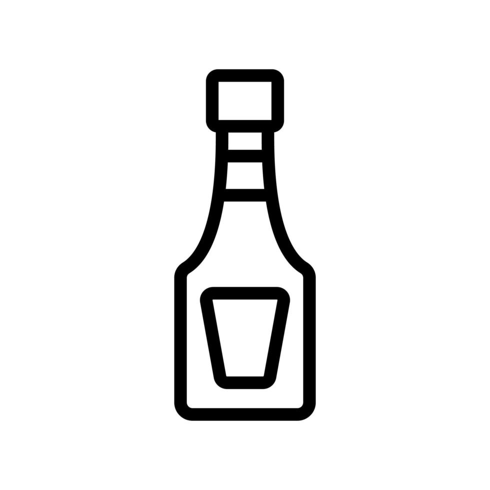 tomato sauce in bottle with lid icon vector outline illustration