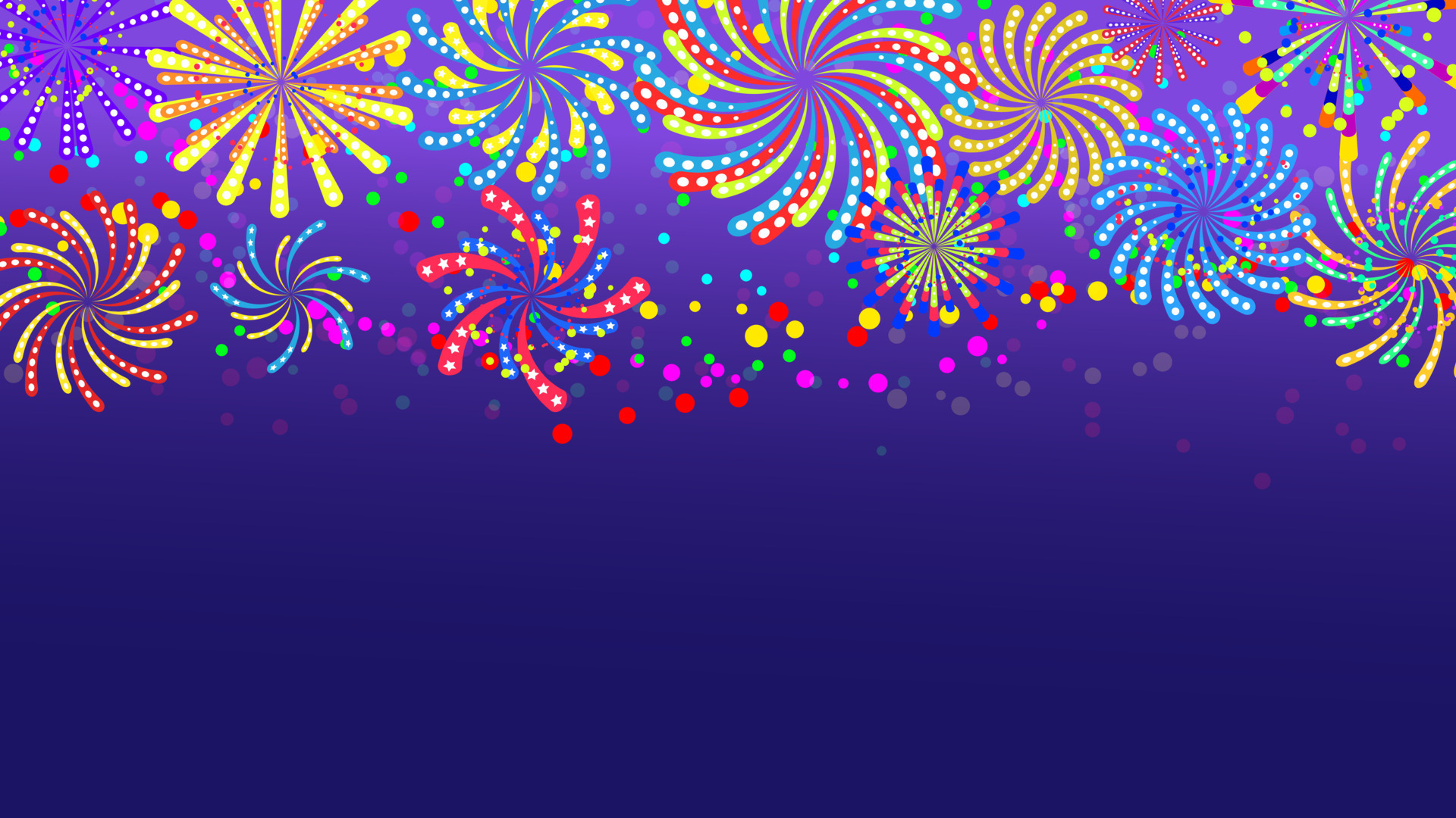 colorful sparkle firework festival, celebration illustration wallpaper 