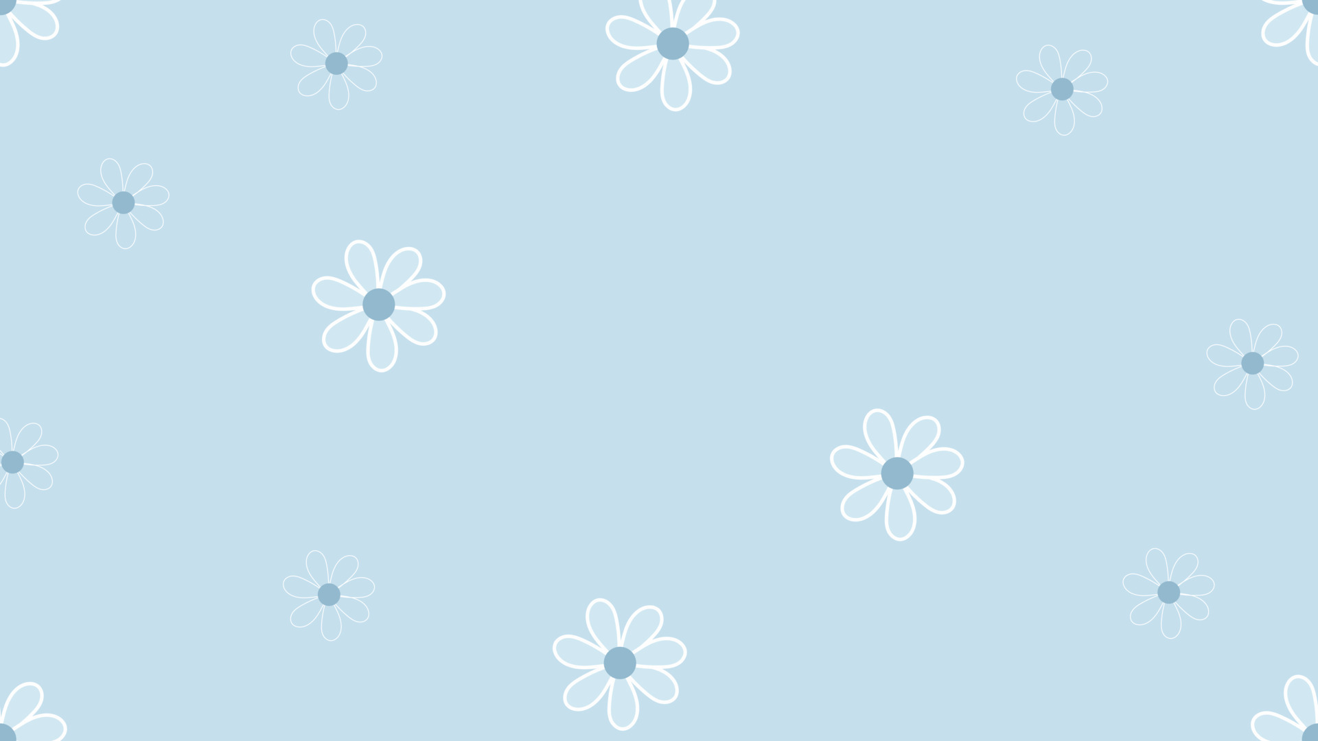 cute flower pattern on blue background, perfect for wallpaper, backdrop