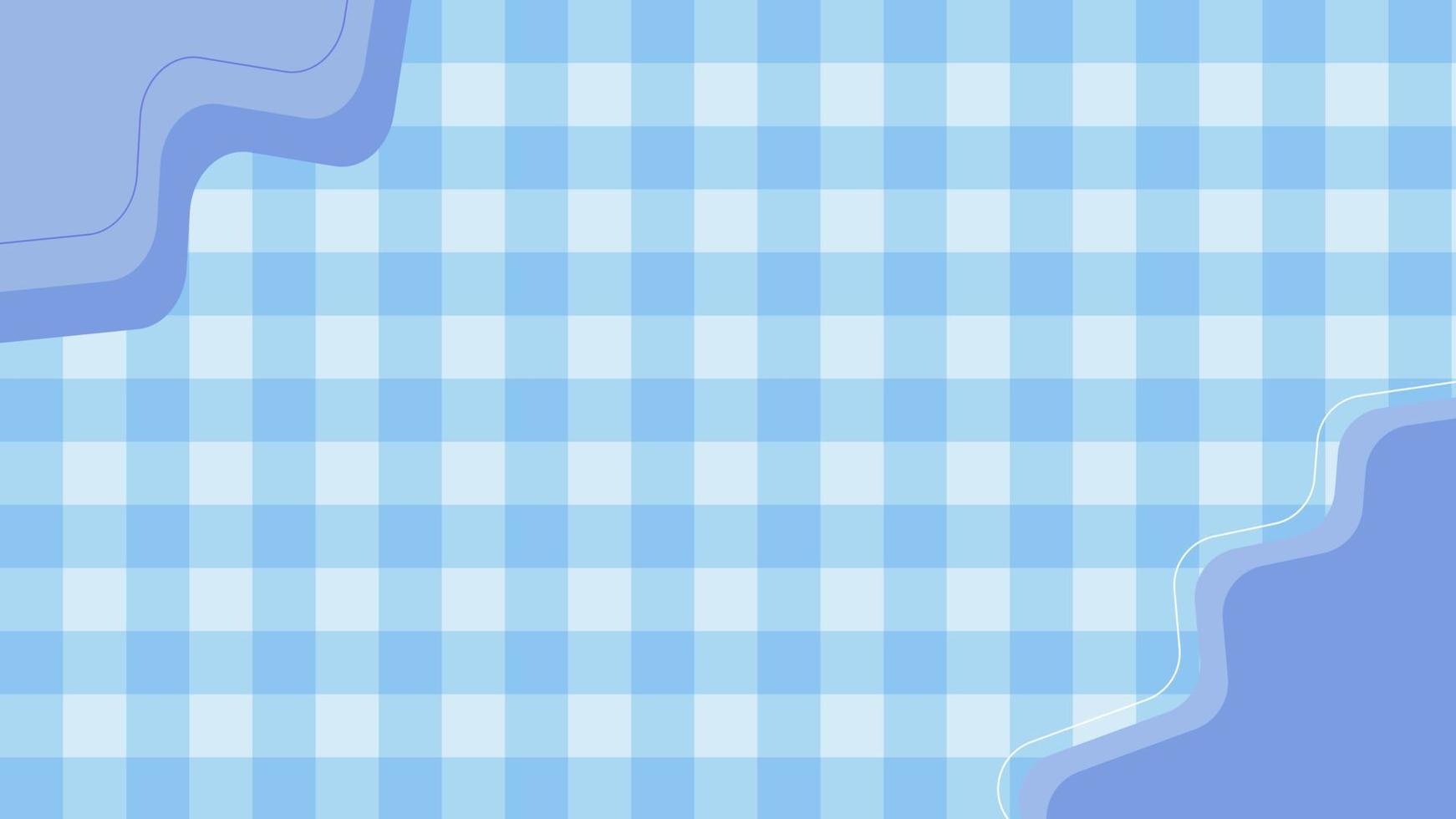 guinga azul pastel lindo estético, damas, cuadros, ilustración de papel tapiz de tablero de ajedrez, perfecto para papel tapiz, telón de fondo, postal, fondo para su diseño vector