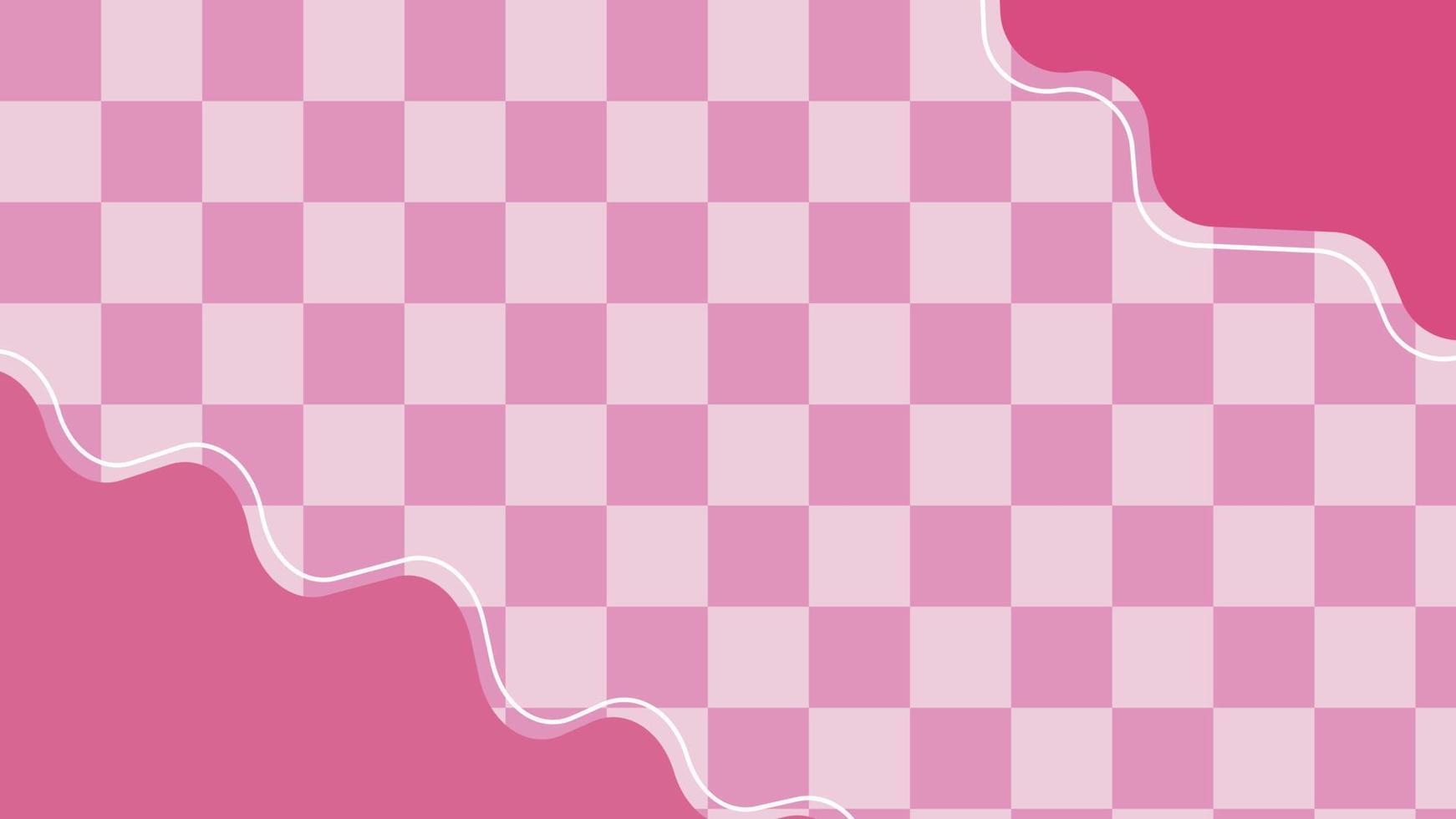 aesthetic cute pink checkers, checkerboard, gingham, plaid, tartan pattern background, perfect for wallpaper, backdrop, postcard, background vector