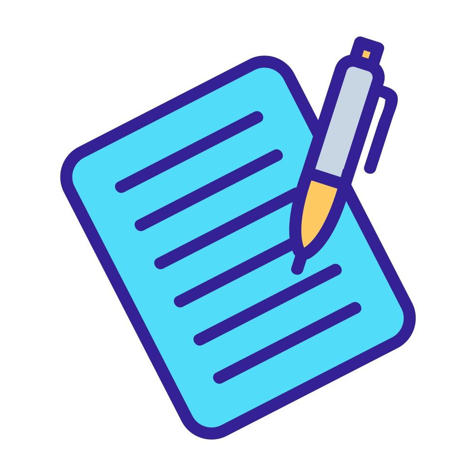 Paper documents icon vector. Isolated contour symbol illustration vector