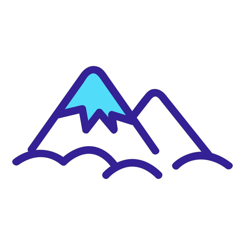 Jungle Mountain icon vector. Isolated contour symbol illustration vector