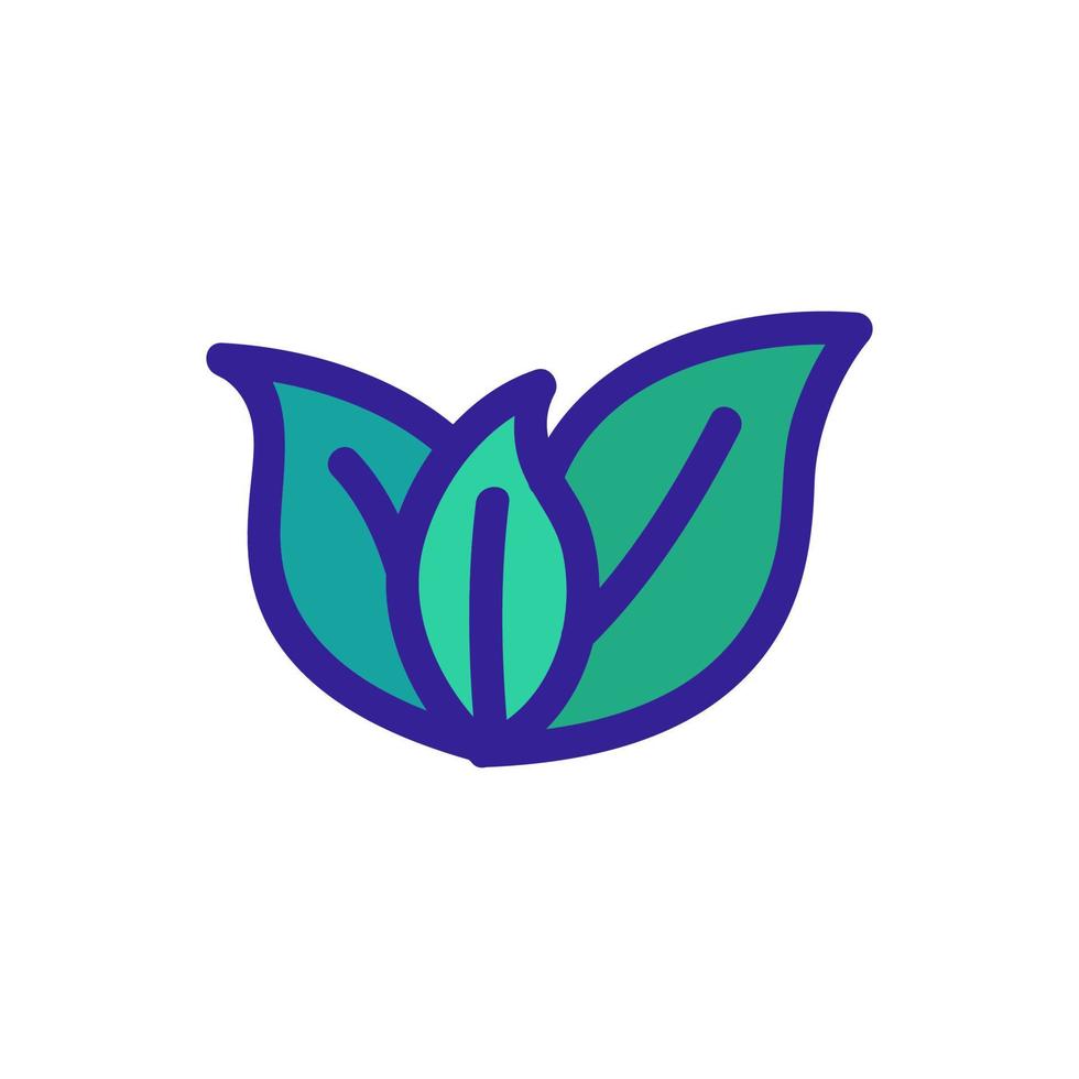 Jungle leaves icon vector. Isolated contour symbol illustration vector