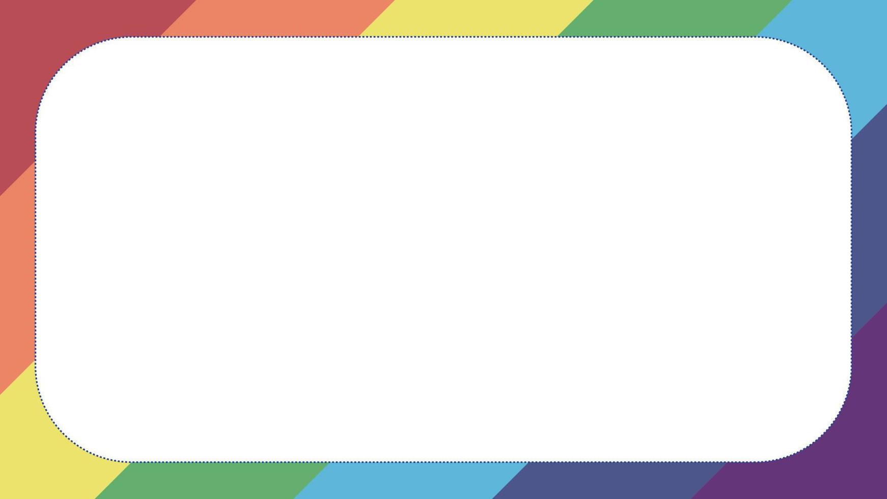 ilustración de fondo de pantalla de marco de arco iris colorido