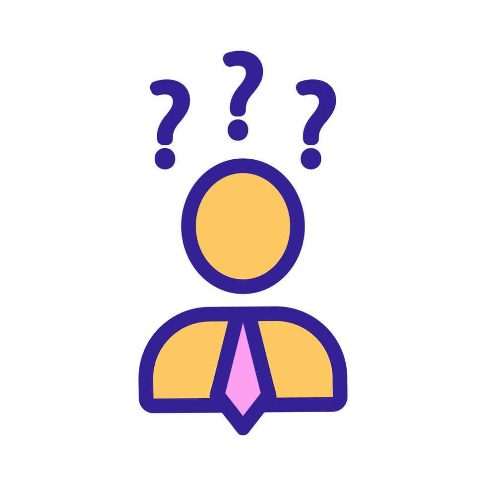 Job search vector icon. Isolated contour symbol illustration