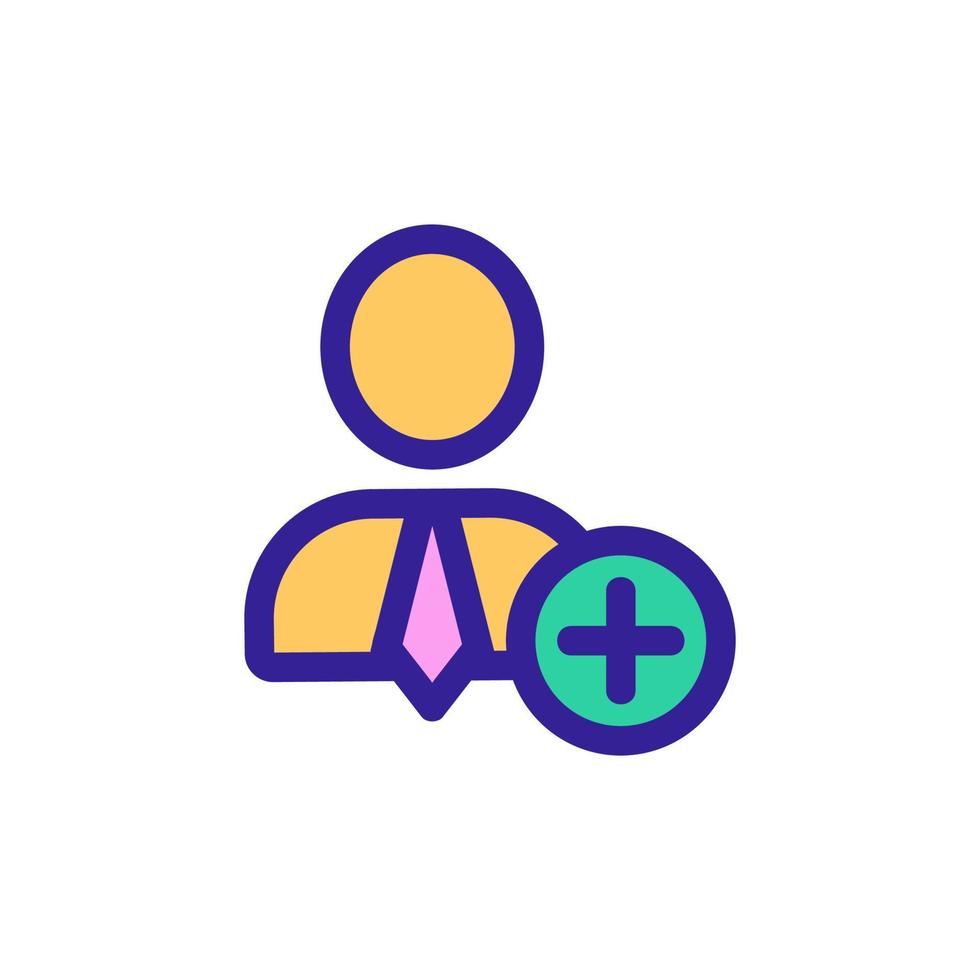 New employee vector icon. Isolated contour symbol illustration