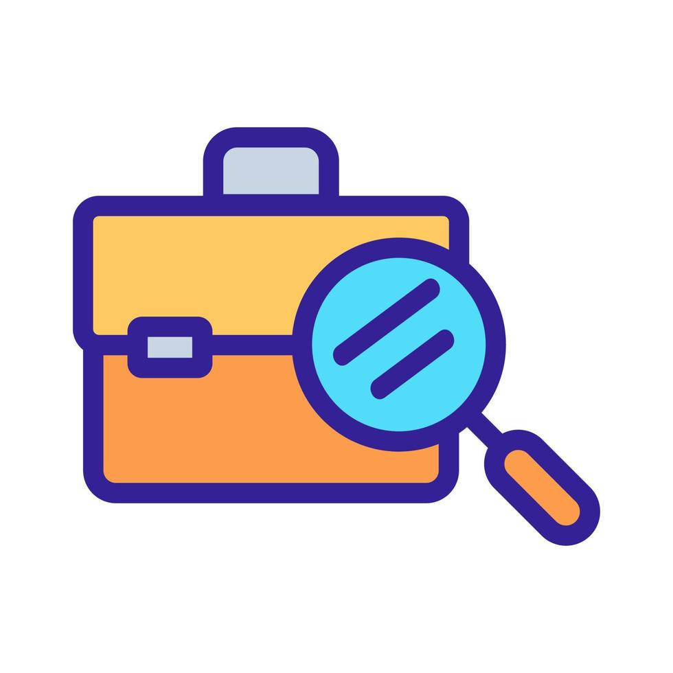 magnifying glass is a vector icon. Isolated contour symbol illustration