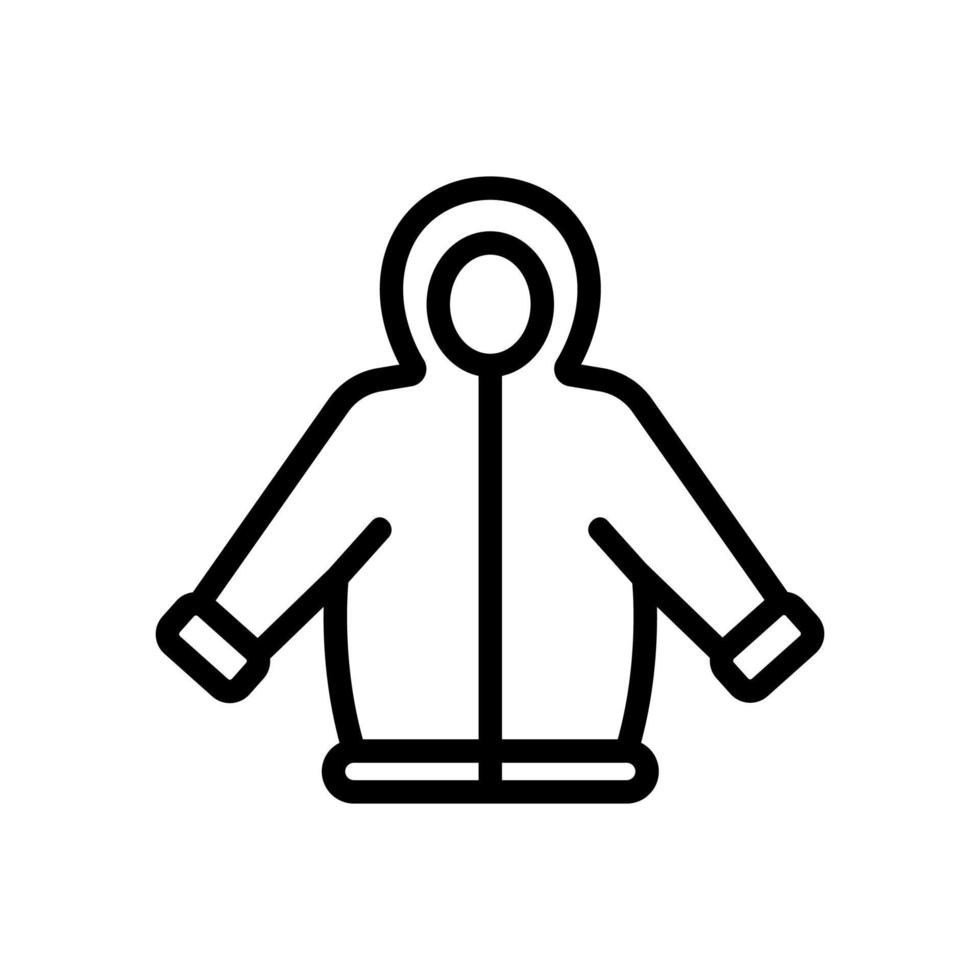 Jacket icon vector. Isolated contour symbol illustration vector