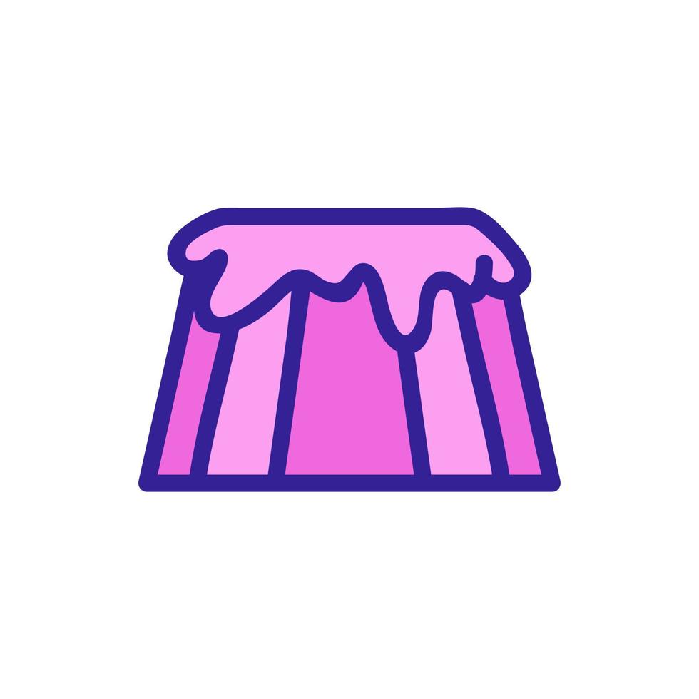 Jelly vector icon. Isolated contour symbol illustration