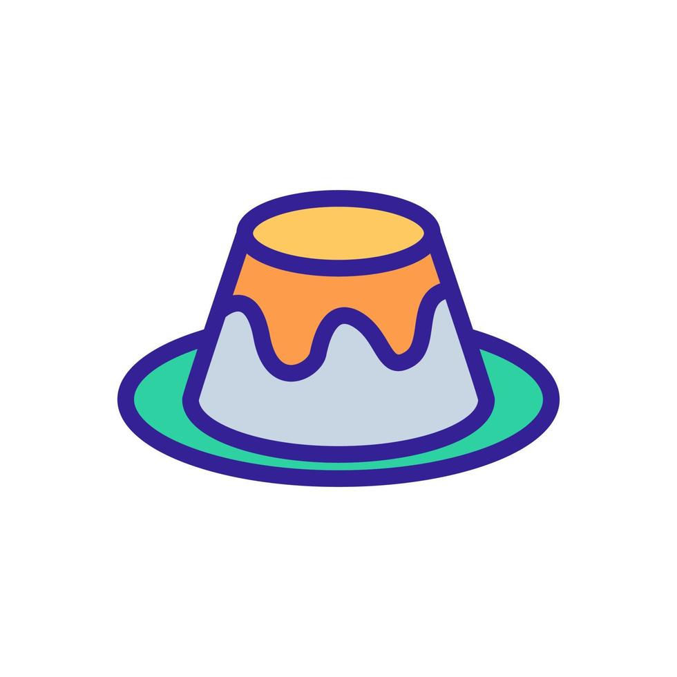 Jelly vector icon. Isolated contour symbol illustration