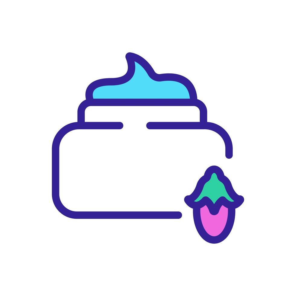jojoba cream container icon vector outline illustration