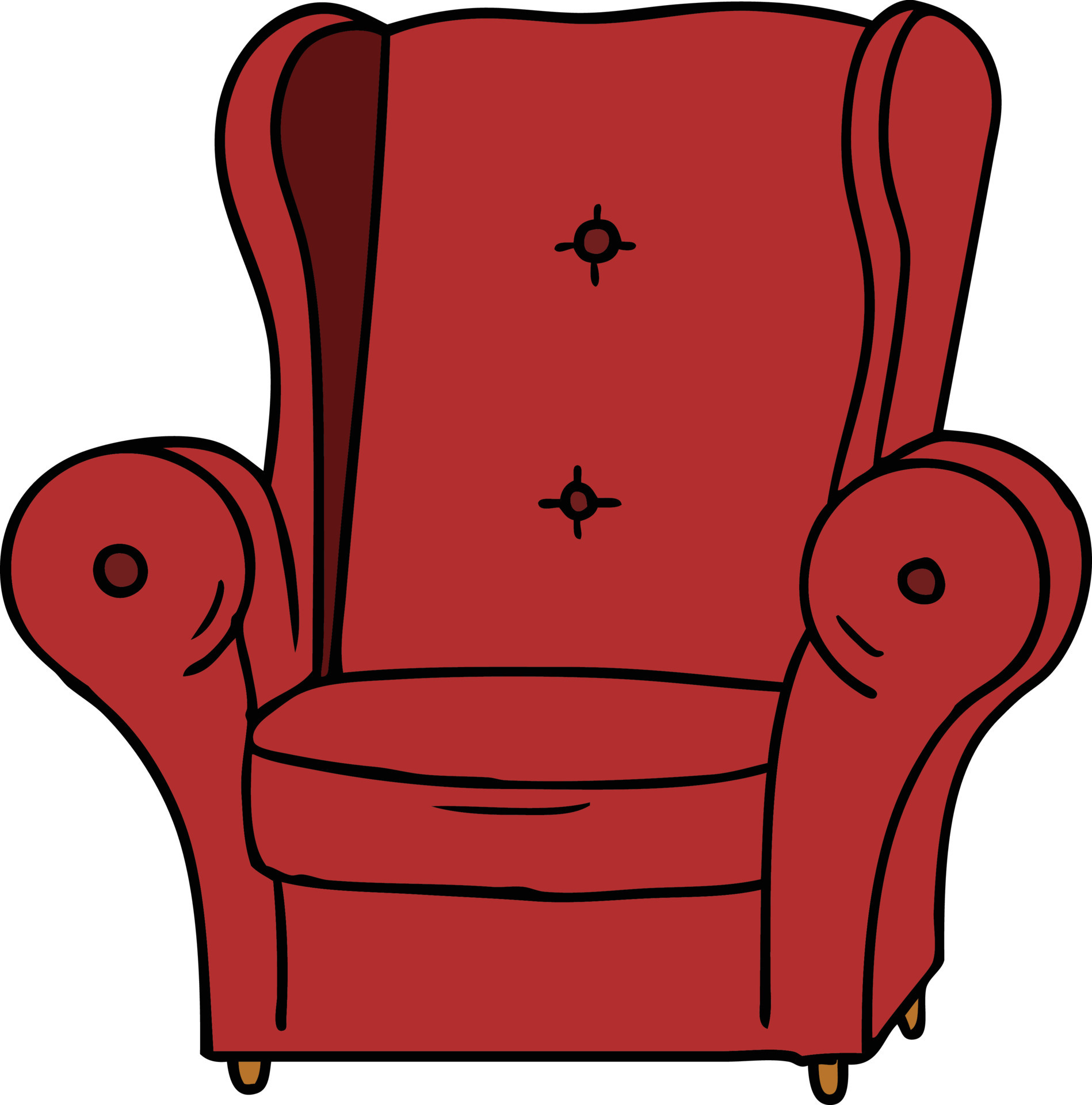 cartoon doodle of an old armchair 9925328 Vector Art at Vecteezy